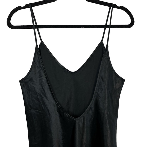 INTIMATE MOODS Satin Black VINTAGE Chemise Nighty Lingerie USA Made Slip sz M - Picture 16 of 16